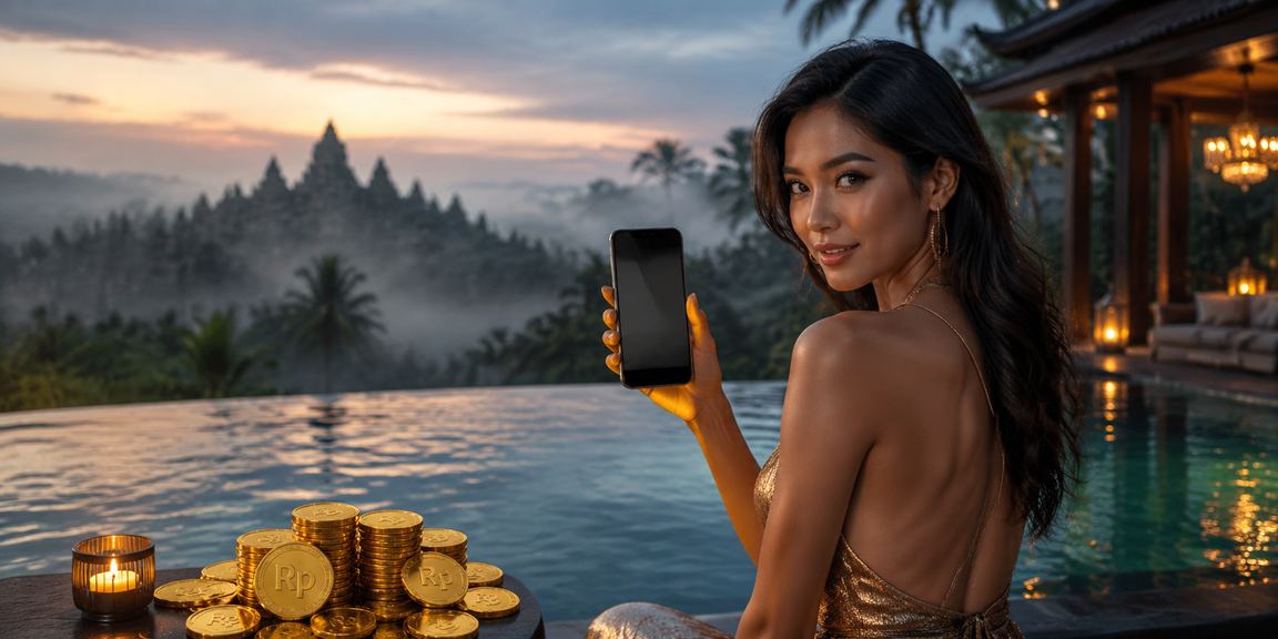 Perempuan menggunakan ponsel untuk mengakses platform casino online di Vietnam