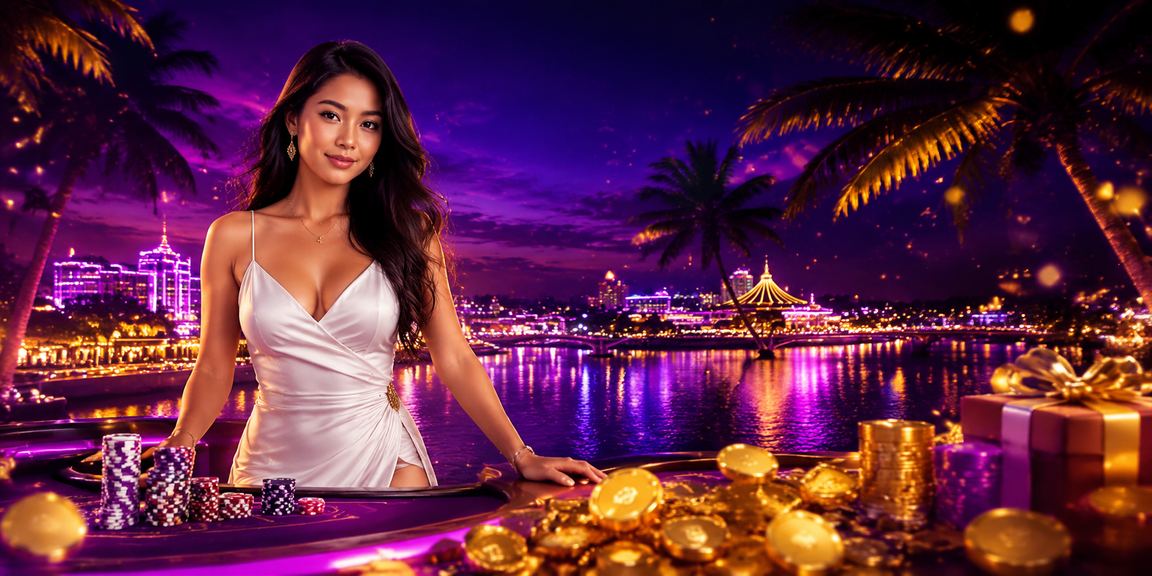 Tampilan casino neon di layar seluler sukses77